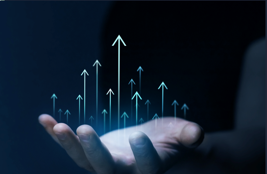 Image of hand holding data